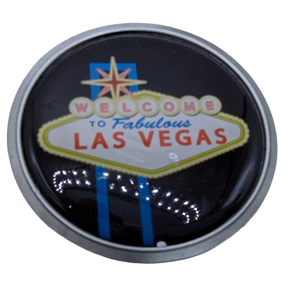Vintage Welcome To Fabulous Las Vegas Nevada Sign 3" 2004 Belt Buckle